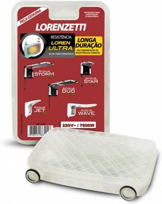 Resistência / Reparos   Resistência Acqua Ultra 220V 7800W - Lorenzetti