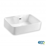 CUBA CERAMICA RETANGULAR C/ BASE G BR