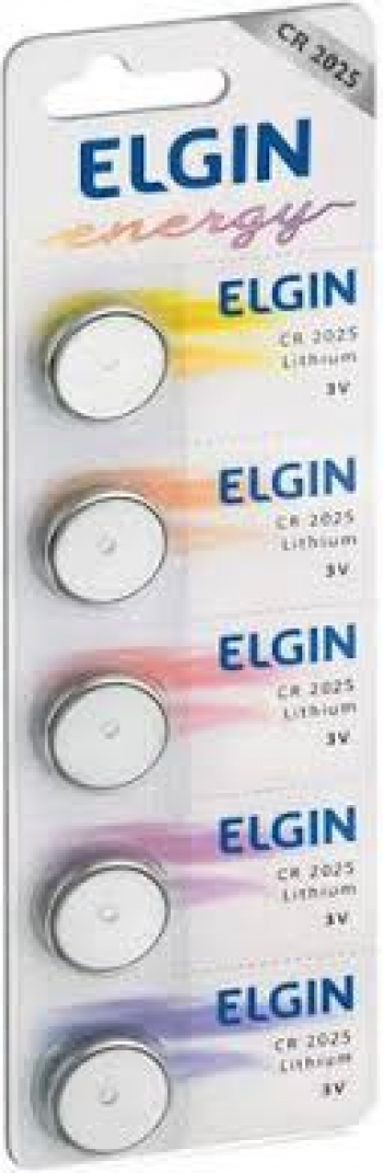 BATERIA LITIO 3V CR2025 (C/5 UN) ELGIN