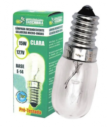 LAMPADA MICROONDAS TUBULAR E14 15W 220V - TASCHIBRA