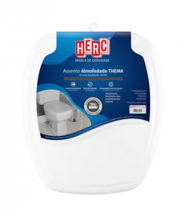 Assento Almofadado Thema Branco Herc