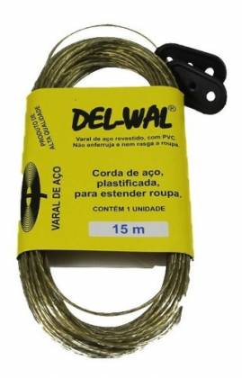 CORDA VARAL ACO REVESTIDO PVC 15M