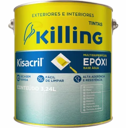 Kisacril Epóxi Multissuperfícies Brilhante - Disponível em 900mL e 3,6L