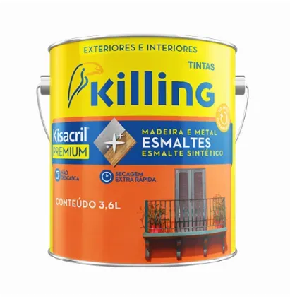 Kisacril Esmalte Sintético Brilhante - Externo e Interno 900mL e 3,6L
