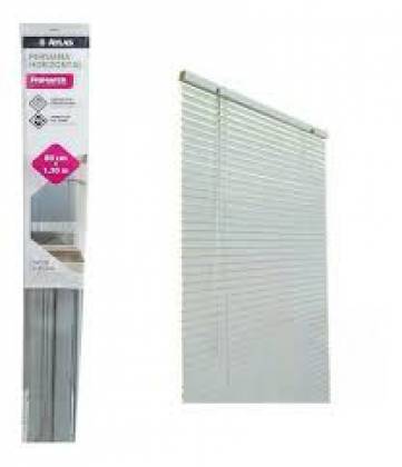PERSIANA HORIZONTAL PVC 25MM 0,80(L) X 1,30(A) CINZA PRIMAFER