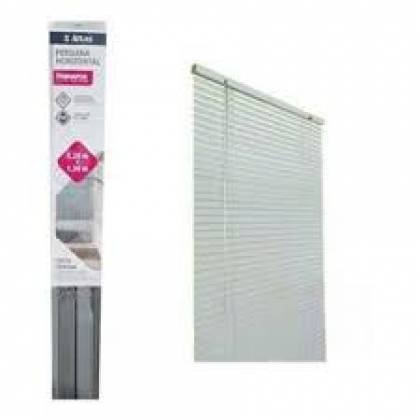 PERSIANA HORIZONTAL PVC 25MM 1,00(L) X 1,60(A) CINZA PRIMAFER