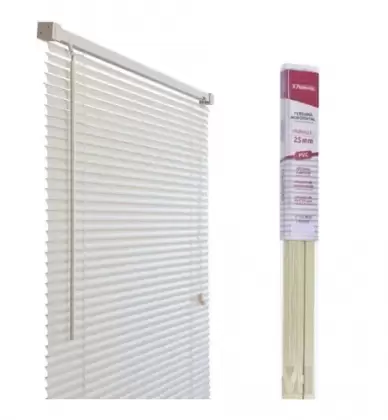 PERSIANA HORIZONTAL PVC 25MM 1,40(L) X 1,30(A) BEGE PRIMAFER