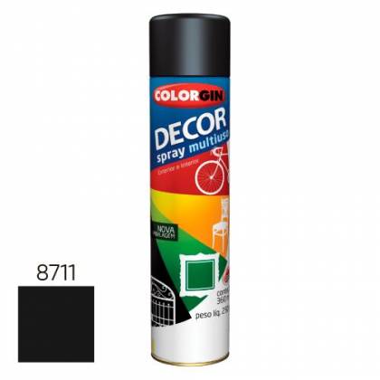 SPRAY DECOR MULTIUSO PRETO BRILHO (870) - COLORGIN
